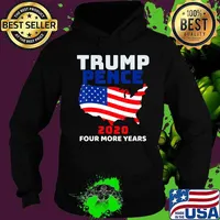 Pro Trump Pence 2020 USA Four More Years Graphic Tee T-Shirt Hoodie