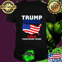 Pro Trump Pence 2020 USA Four More Years Graphic Tee T-Shirt