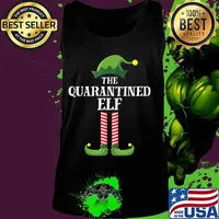 Quarantined Elf Matching Family Group Christmas Quarantine T-Shirt Tank top