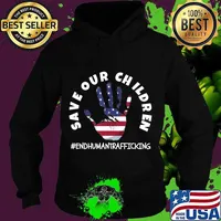Save Our Children end human trafficking American flag for Patriots T-Shirt Hoodie