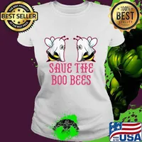 Save The Boo Bees T-Shirt Breast Cancer Awareness Halloween T-Shirt Ladies tee