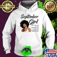 September Girl Birthday American Black Women Virgo Libra T-Shirt Hoodie
