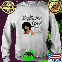 September Girl Birthday American Black Women Virgo Libra T-Shirt Sweater