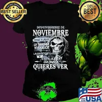 Skeleton death soy un hombre de noviembre tengo 3 lados la tranquila y dulce s Ladies tee