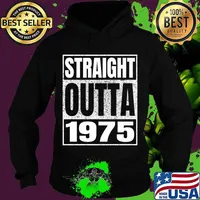 Straight Outta 1975 45th Birthday Gifts 45 Years Age Vintage Premium T-Shirt Hoodie