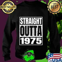 Straight Outta 1975 45th Birthday Gifts 45 Years Age Vintage Premium T-Shirt Sweater