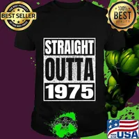 Straight Outta 1975 45th Birthday Gifts 45 Years Age Vintage Premium T-Shirt