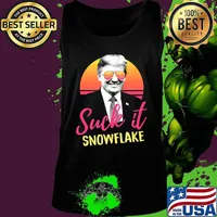 Suck It Snowflake Sunglasses Pro Trump 2020 Vintage Retro T-Shirt Tank top