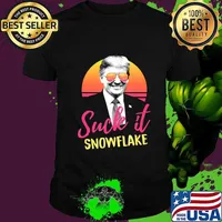 Suck It Snowflake Sunglasses Pro Trump 2020 Vintage Retro T-Shirt