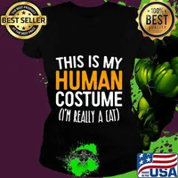 This Is My Human Costume I'm Really A Cat T-Shirt Premium T-Shirt Ladies tee