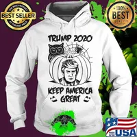 Trump 2020 Keep America Great Trumpkin Halloween Costume T-Shirt Hoodie