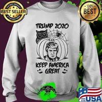 Trump 2020 Keep America Great Trumpkin Halloween Costume T-Shirt Sweater