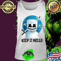 Vintage Marshmallow Dancing DJ Music Gift For Fans & Lovers T-Shirt Tank top