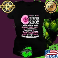 Womens September Girl 2002 T-Shirt 18th Birthday Gift 18 Yrs Old T-Shirt Ladies tee
