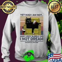 Yet mad i am not and very surely do i not dream the black cat edgar allan poe vintage retro s Sweater