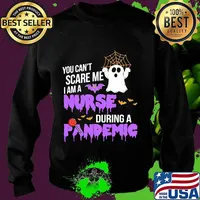 You can't scare me i'm a nurse during a pandemig ghost bat halloween s Sweater