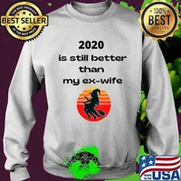 2020 Is Still Better Than My Ex-Wife Witch Halloween Shirt Sweater