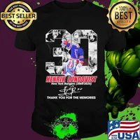 30 henrik lundqvist new york rangers 2005 2020 thank for the memories signature shirt