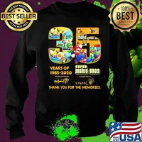 35 years of 1985 2020 super mario bros thank for the memories signatures s Sweater