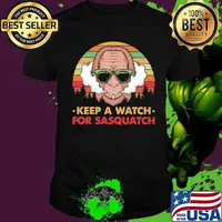 Bigfoot keep a watch for sasquatch vintage retro shirt