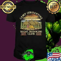Camp Quarantine Social Distancing Club 2020 Funny Camper T-Shirt