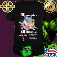 Champion 20 grand slam rafael nadal signature shirt