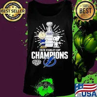 Charlie brown and snoopy tampa bay lightning 2020 stanley cup champions s Tank top