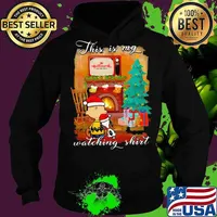 Charlie brown and snoopy this is my watching ugly christmas s Hoodie