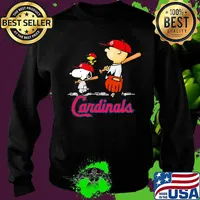 Charlie brown snoopy and woodstock cardinals baseball s Sweater