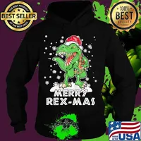 Dinosaur merry christmas rex-mas s Hoodie