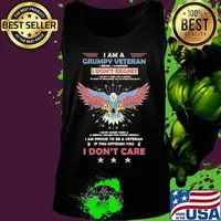 Eagles i am a grumpy veteran i don't regret i am not a hero not a legend i don;t care s Tank top