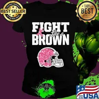 Fight like a cleveland brown breast cancer awareness s Ladies tee