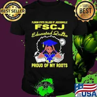 Florida state college at jacksonville fscj educated queen proud of my roots shirt