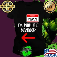 Funny Couples Halloween Costume 2020 Karen With the Manager T-Shirt Ladies tee
