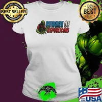 Funny Halloween Election 2020 Beware of Republicans T-Shirt Ladies tee