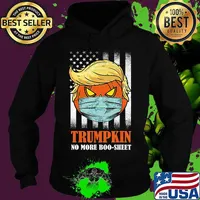 Funny Trumpkin Halloween Shirt Trump 2020 No More Boo Sheet T-Shirt Hoodie