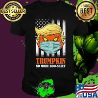 Funny Trumpkin Halloween Shirt Trump 2020 No More Boo Sheet T-Shirt