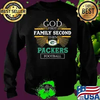 God first family second then green bay packers football s Sweater