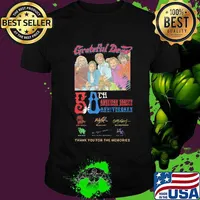 Grateful dead 55th american beauty anniversary 1965 2020 thank for the memories signatures retro shirt