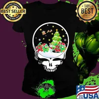 Grateful dead bears merry christmas s Ladies tee