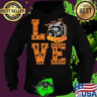 Halloween love camera nikon pumpkin s Hoodie