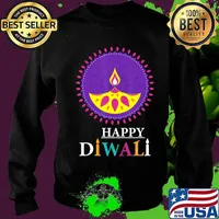 Happy Diwali Festival Of Lights Gifts For Hindus Deepavali T-Shirt Sweater