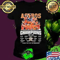 Houston astros american league championship series champions thank you for the memories signatures s Ladies tee