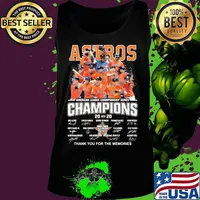 Houston astros american league championship series champions thank you for the memories signatures s Tank top