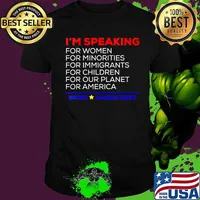 I'm Speaking Kamala Harris Pro Biden 2020 Anti Trump Quote American flag Shirt