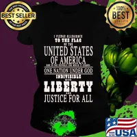 I pledge allegiance to the flag of the united states of america s Ladies tee