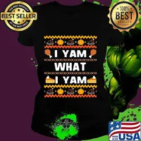 I yam what i yam thanksgiving ugly s Ladies tee