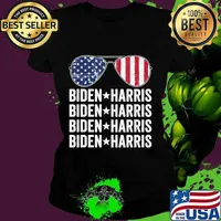 Joe Biden Kamala Harris 2020 Election Aviator Sunglasses T-Shirt Ladies tee