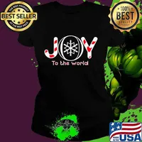 Joy to the world christian christmas carol s Ladies tee