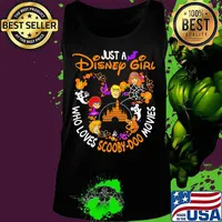 Just a disney girl who loves scooby-doo movies halloween s Tank top